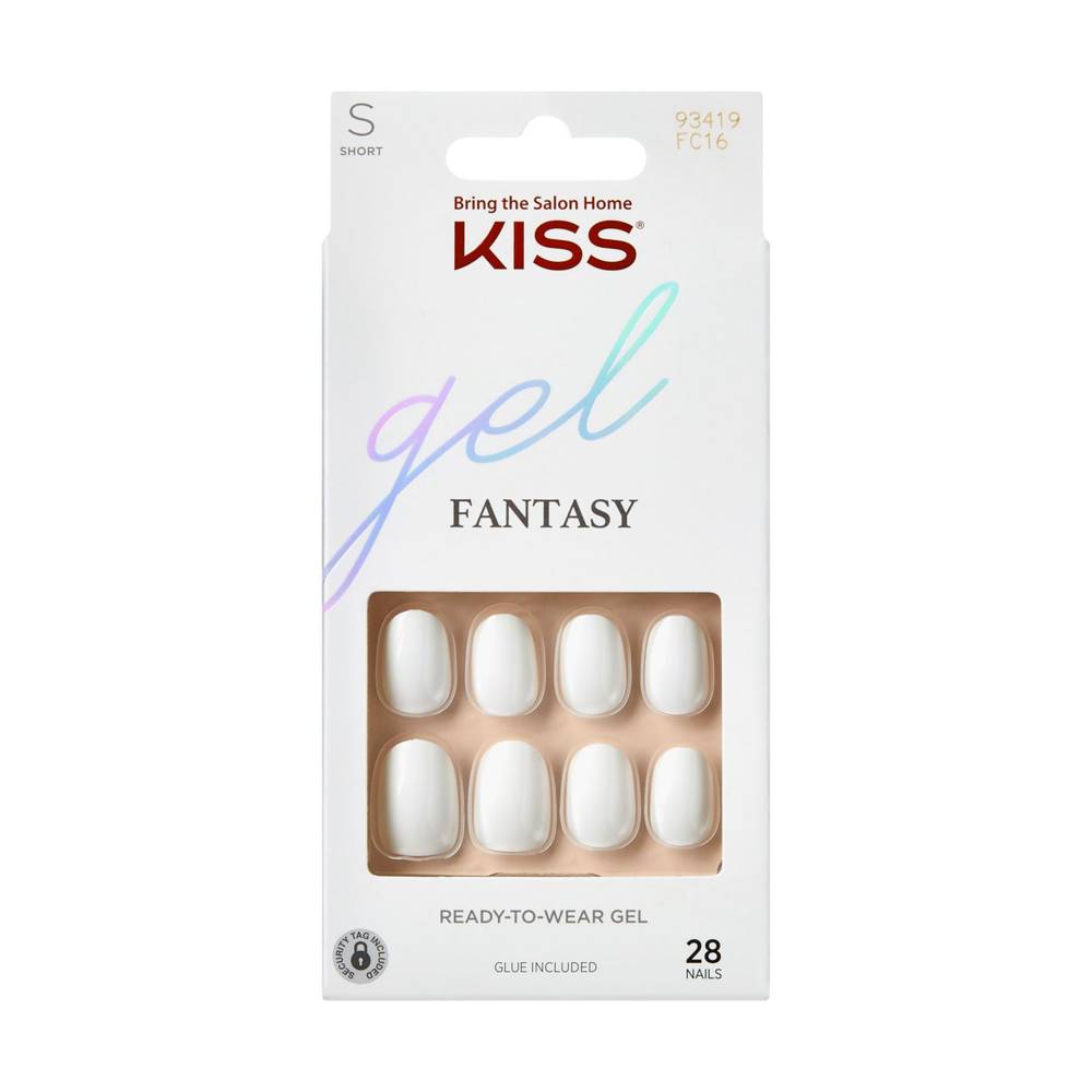 Kiss Gel Fantasy Short Length Fake Nails (28 ct)