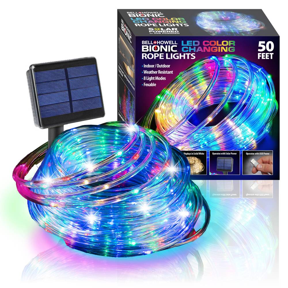 BELL + HOWELL Outdoor 50-ft Integrated LED Multicolor Rope Light | 9990LQP-28