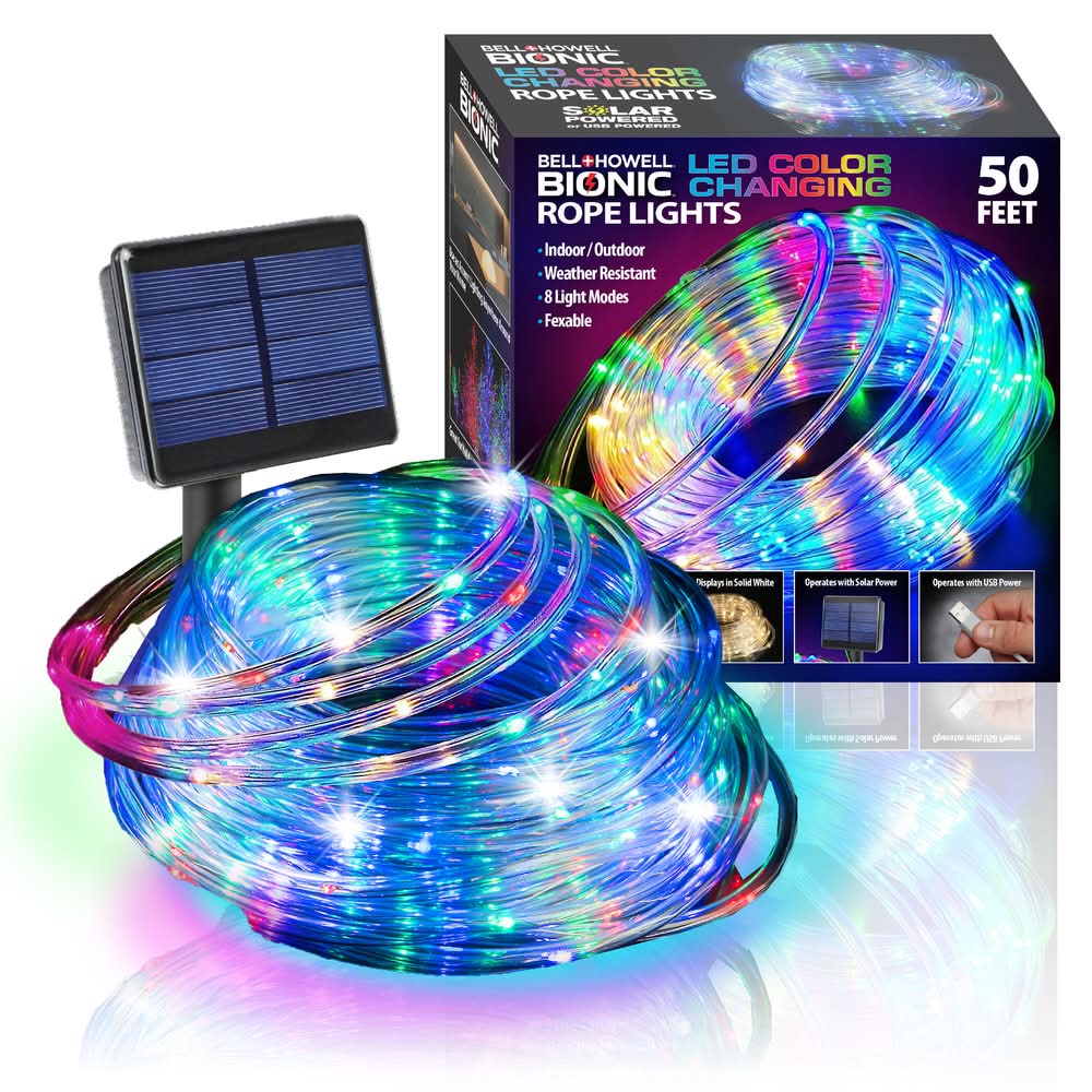 BELL + HOWELL Indoor/Outdoor 50-ft Integrated LED Multicolor Rope Light