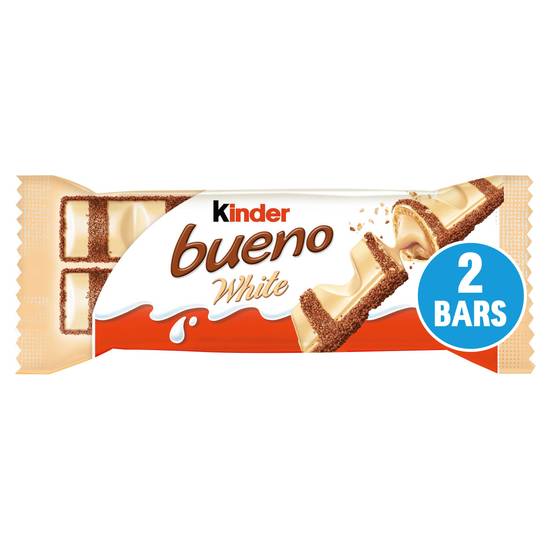 Kinder Bueno White Chocolate & Hazelnuts Single Bar 2 Finger 39g