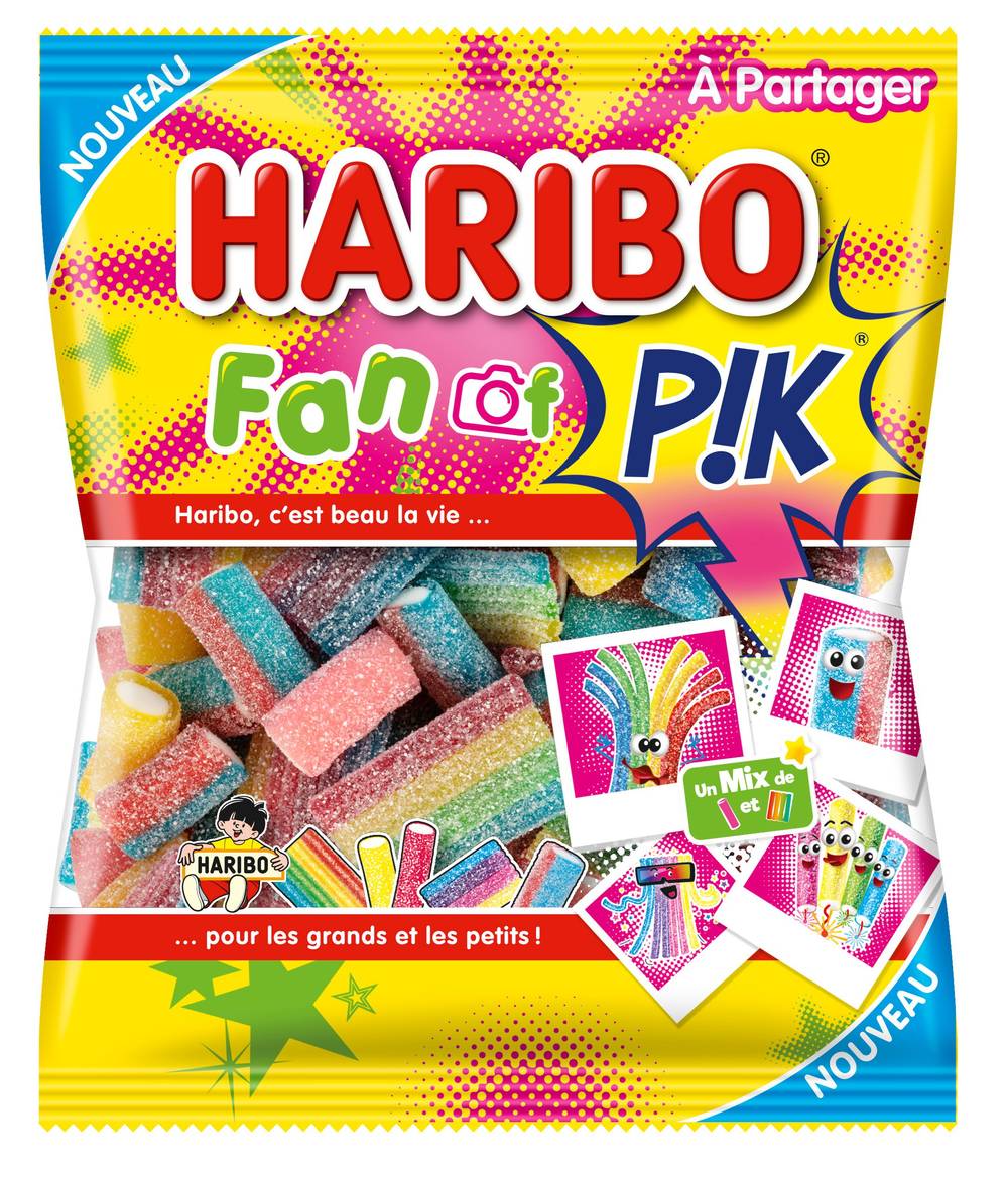 Haribo - Bonbons confiserie acidifiée fan of pik (200g)