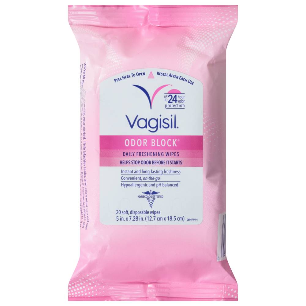 Vagisil Odor Block Daily Freshening Wipes (3.2 oz)