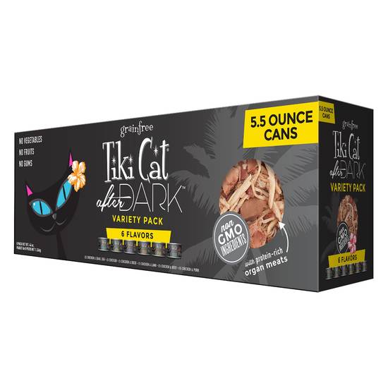 Tiki Cat® After Dark™ Wet Cat Food - Non-GMO, Grain Free - Variety Pack, 8ct (Size: 48 Oz)