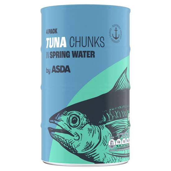 ASDA Skipjack Tuna Chunks in Spring Water 4 X 145g