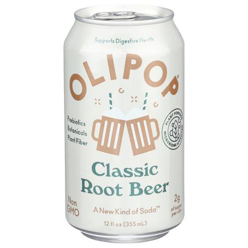 Olipop Classic Root Beer Prebiotic Sparkling Tonic