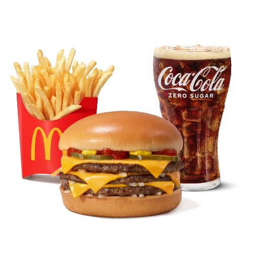 Triple Cheeseburger Meal