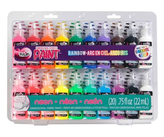Tulip Dimensional Fabric Paint, Assorted (0.75 fl oz, 20 ct)
