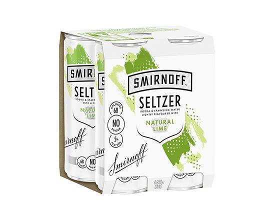 Smirnoff Seltzer Lime Can 4x250mL