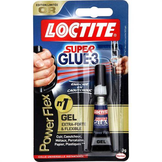 Colle Super Glue-3 Power Flex gel LOCTITE - le tube de 3g