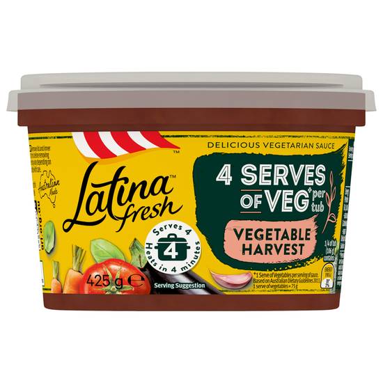 Latina Vegetable Harvest Pasta Sauce 425g