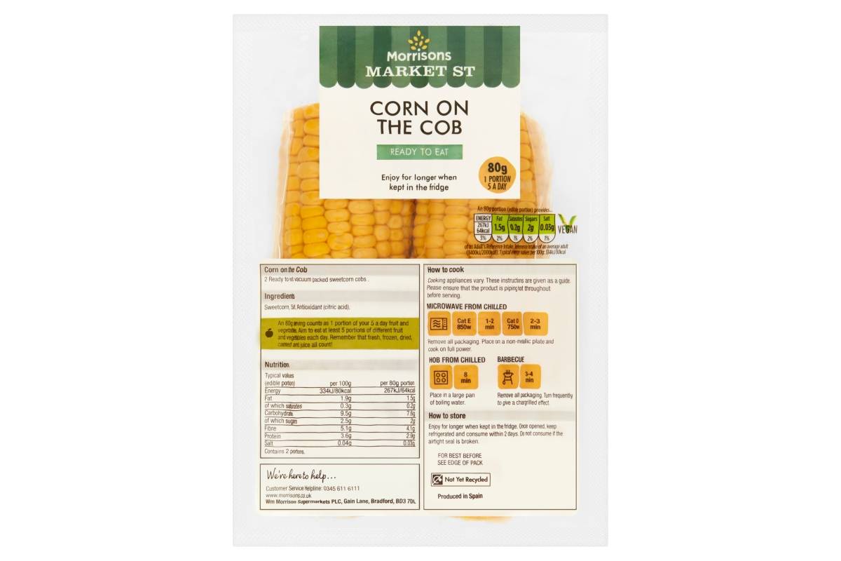 Morrisons Corn On The Cob 2pk