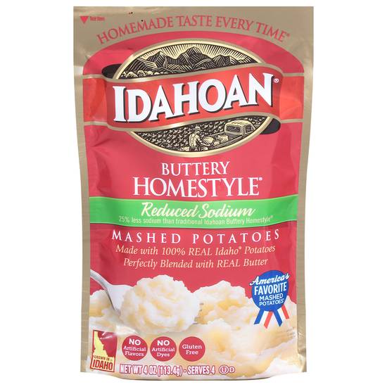 Idahoan Reduced Sodium Buttery Homestyle Mashed Potatoes