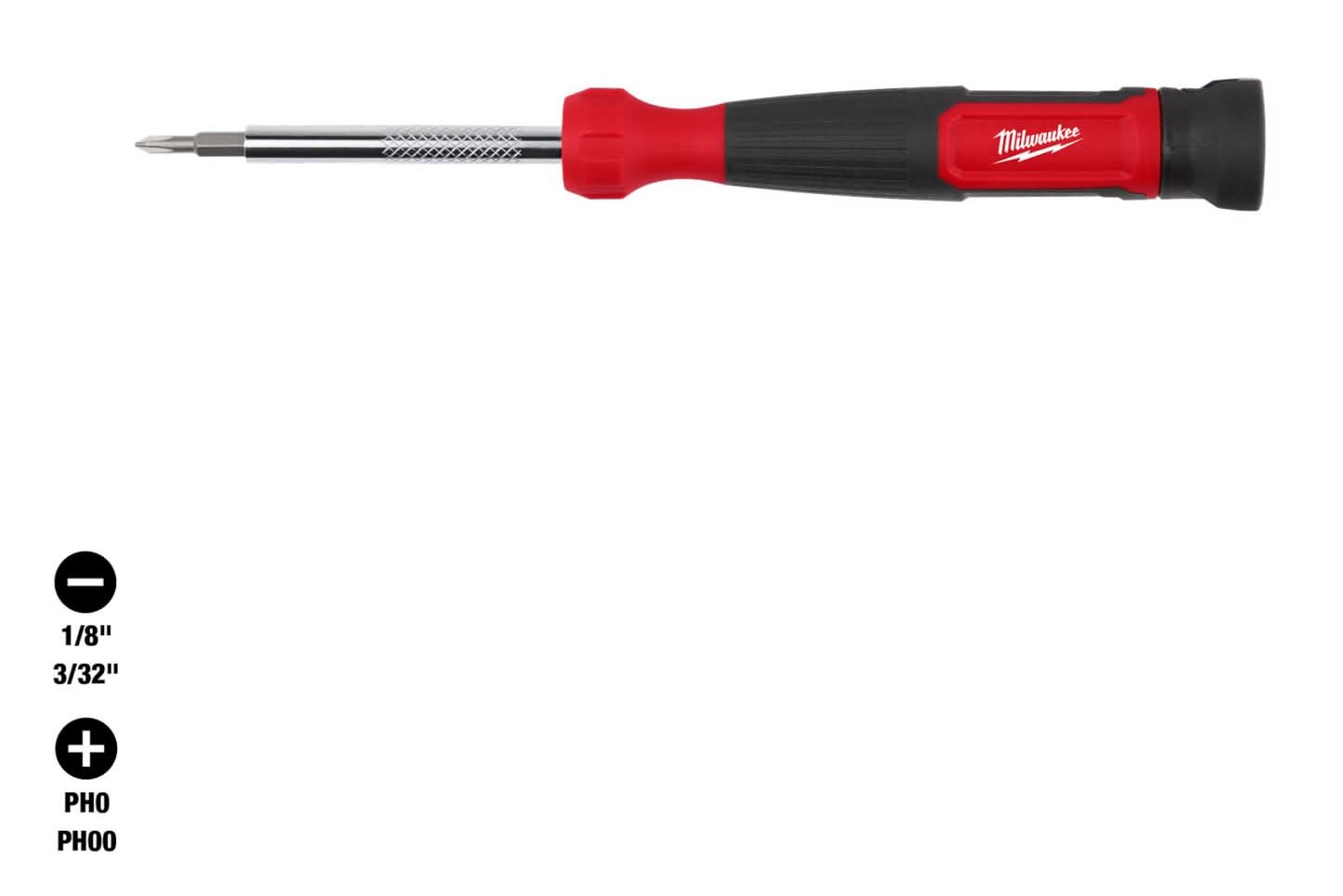 Milwaukee Hex Shank 4-In-1 Precision Multi-Bit Screwdriver 5.75 In. 4 Pc