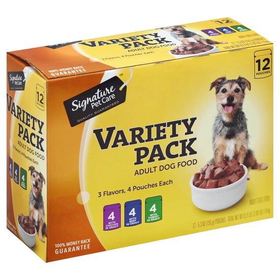 Signature Pet Care Adult Dog Food Variety pack (12 ct)