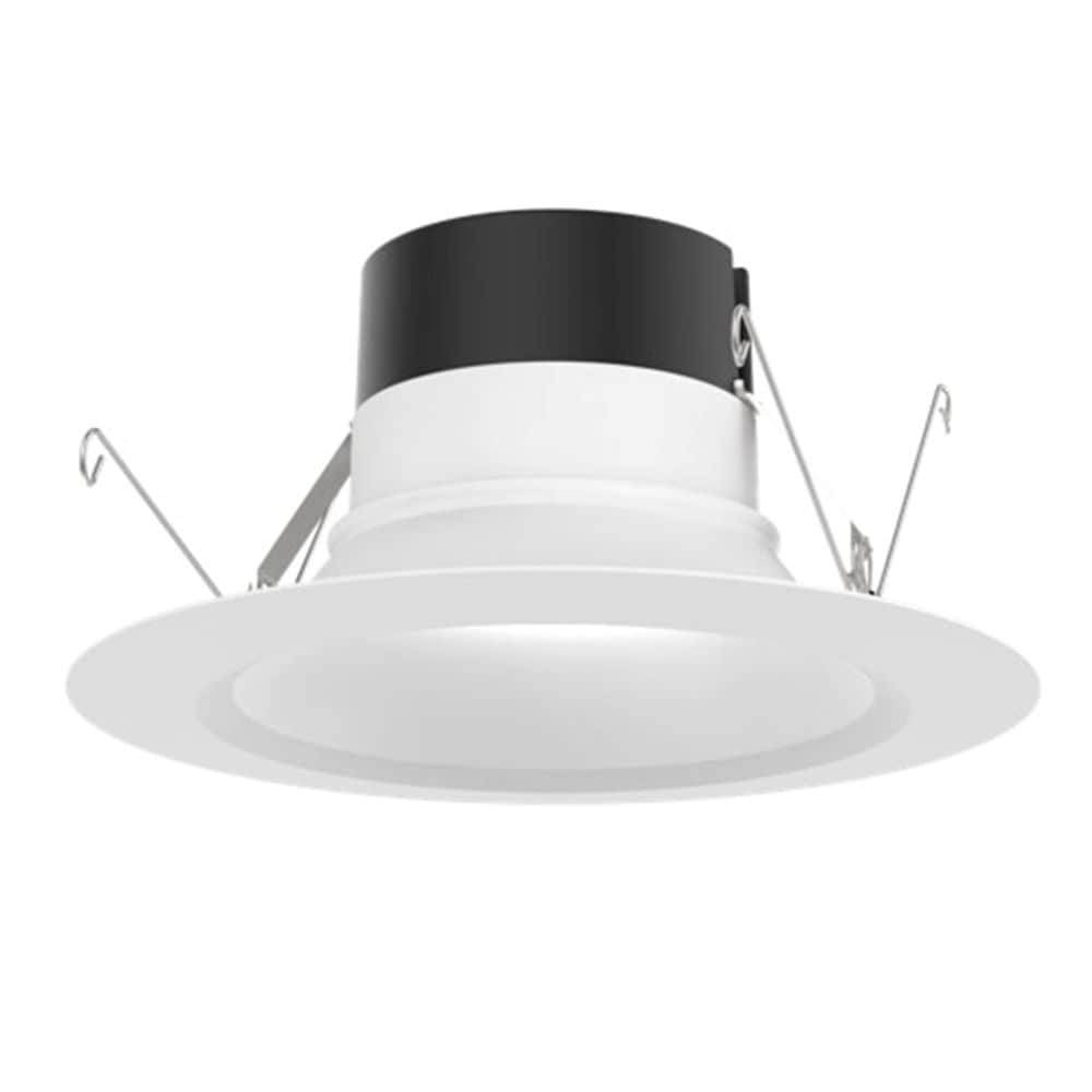 Juno Matte 5-in or 6-in 1200-Lumen Switchable Round Dimmable LED Canned Wet Rated Recessed Downlight | 65SEMWHLSWW590CRIM6