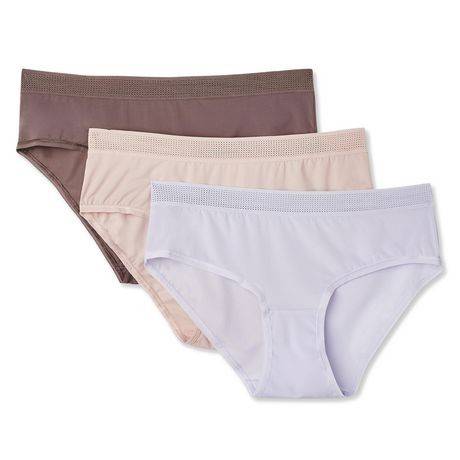 George Women's Super Stretch Microfibre Midi Briefs 3-Pack, Sizes