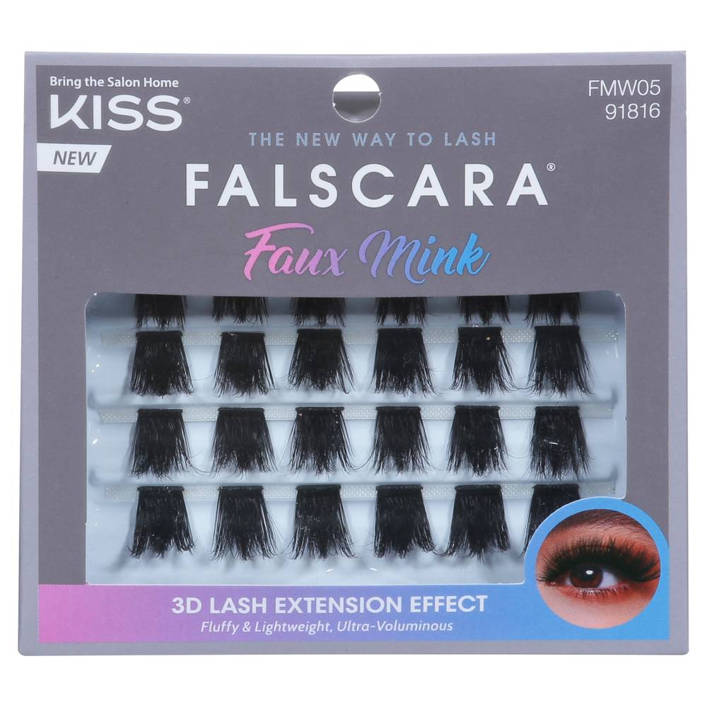 KISS Falscara 3d Faux Mink Lashes, Black