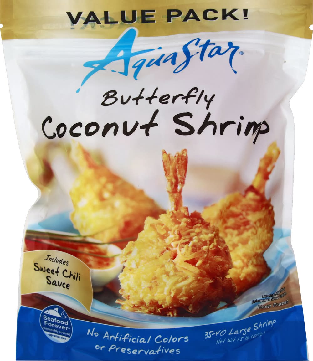 Aqua Star Value pack !Butterfly Coconut Shrimp (1.5 lbs)