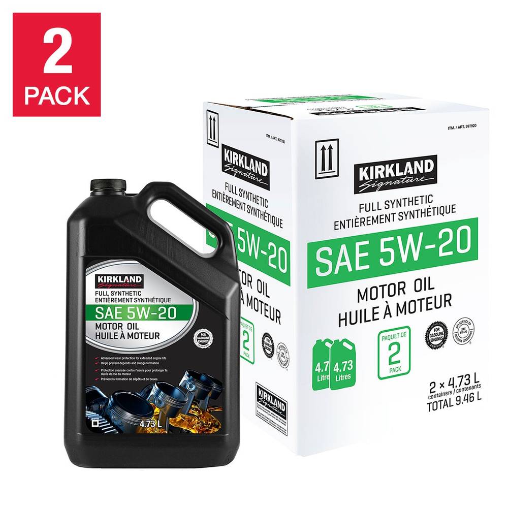 Kirkland Signature D’huile À Moteur 5w20 Entièrement Synthétique (1 unité) - Full Synthetic Motor Oil 5w20 (1 unit)