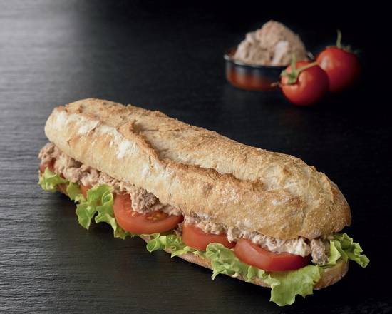 Dieppois : baguette, mayonnaise allégée, thon, salade & tomate