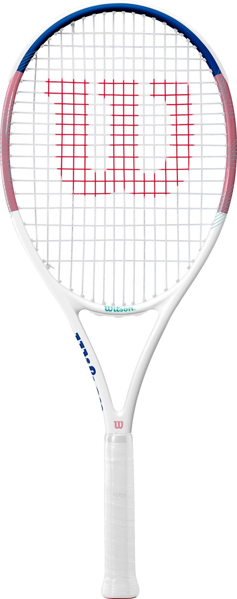 Wilson Allure 105 Tennis Racquet, Size 2, White-Blue-Red