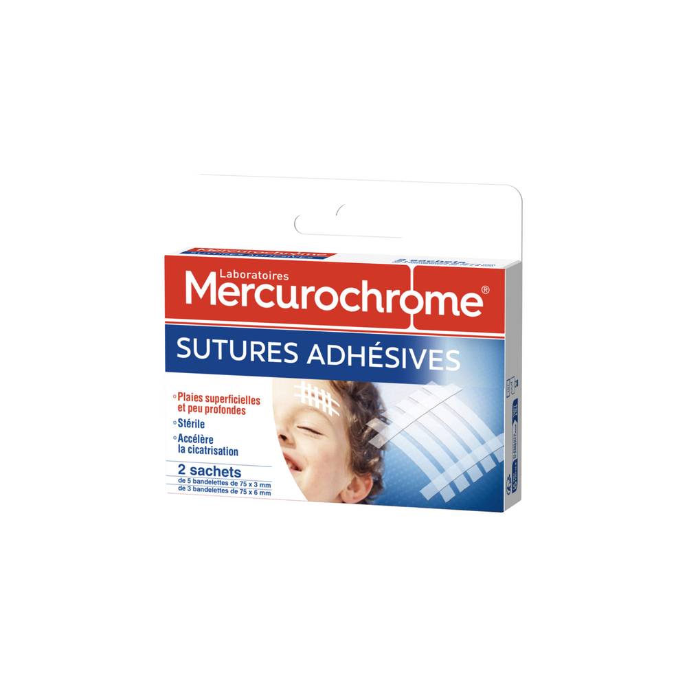 Mercurochrome - Pansement sutures adhésive (16 pièces)