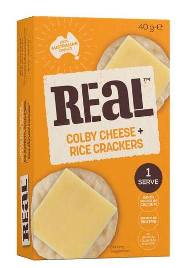 Real Dairy Colby Cheese & Crackers 40g