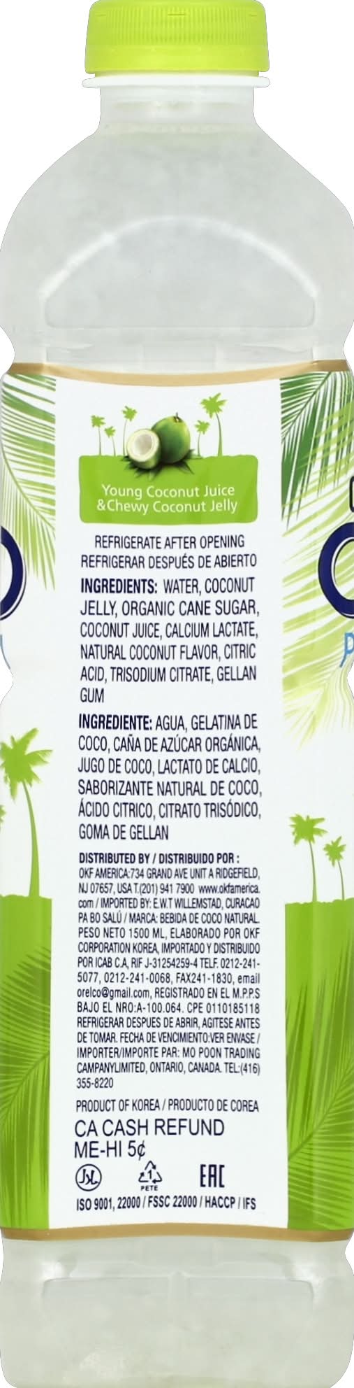 OKF Coconut Flavored Drink (1.5 L) | Delivery Near You | Postmates