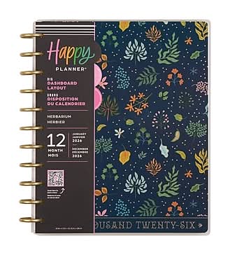 2026 Me & My Big Ideas 10.13 x 1.25 Calendar Year Weekly & Monthly Planner, Plastic Cover (PD0107B007)