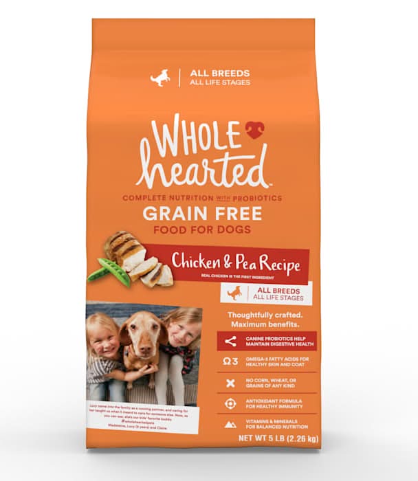 WholeHearted Grain Free All Life Stages Chicken & Pea Recipe Dry Dog Food (5 lbs)