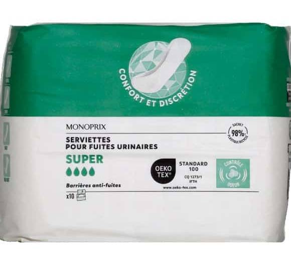Monoprix - Serviettes pour fuites urinaires super (10)