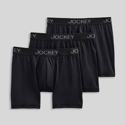 Jockey Generation Microfiber Stretch Boxer Briefs, Men, M, Black (3 ct)