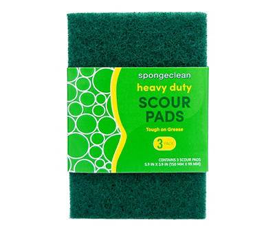 Spongeclean Heavy Duty Scour Pads, 3-Pack