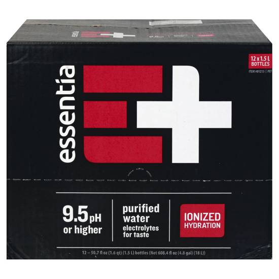 Essentia Purified Water Electrolytes For Taste (12 pack, 1.5 L)