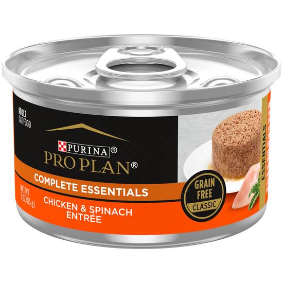 Pro Plan Purina Grain Free Pate Wet Cat Food (chicken-spinach)