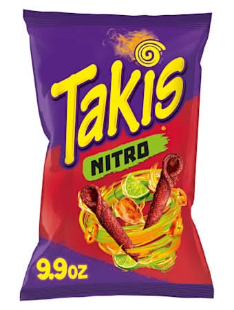 Takis Rolls intense Nacho, Nacho Cheese Flavored Rolled Tortilla Chips 9.9oz Nitro