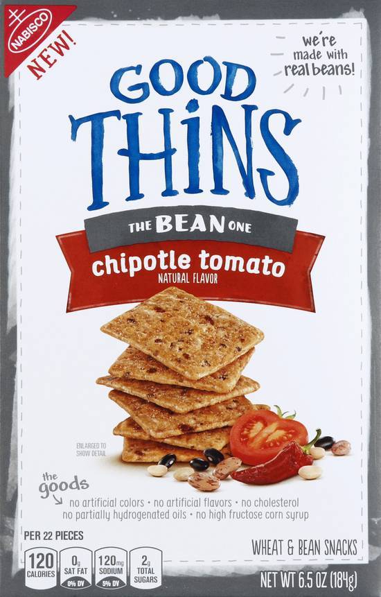 Good Thins the Bean One Chipotle Tomato Wheat & Bean Snacks