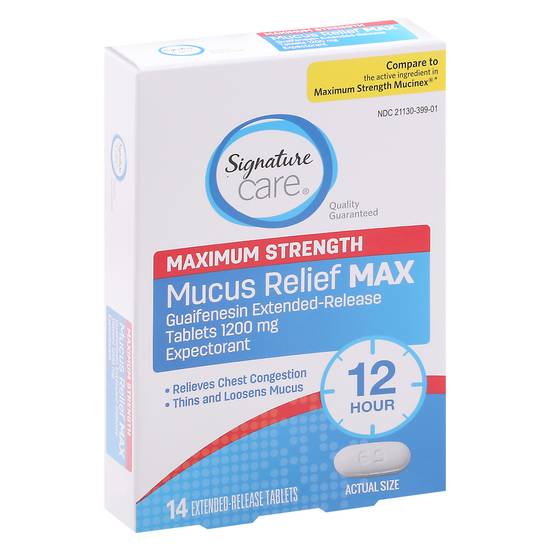 Signature Care Mucus Relief Max (14 ct)