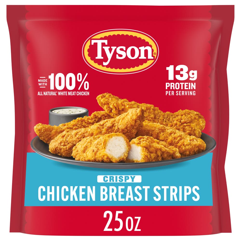 Tyson Fully Cooked Crispy Chicken Breast Strips (25 oz)