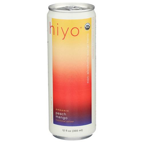 Hiyo Organic Peach Mango Function Seltzer Single