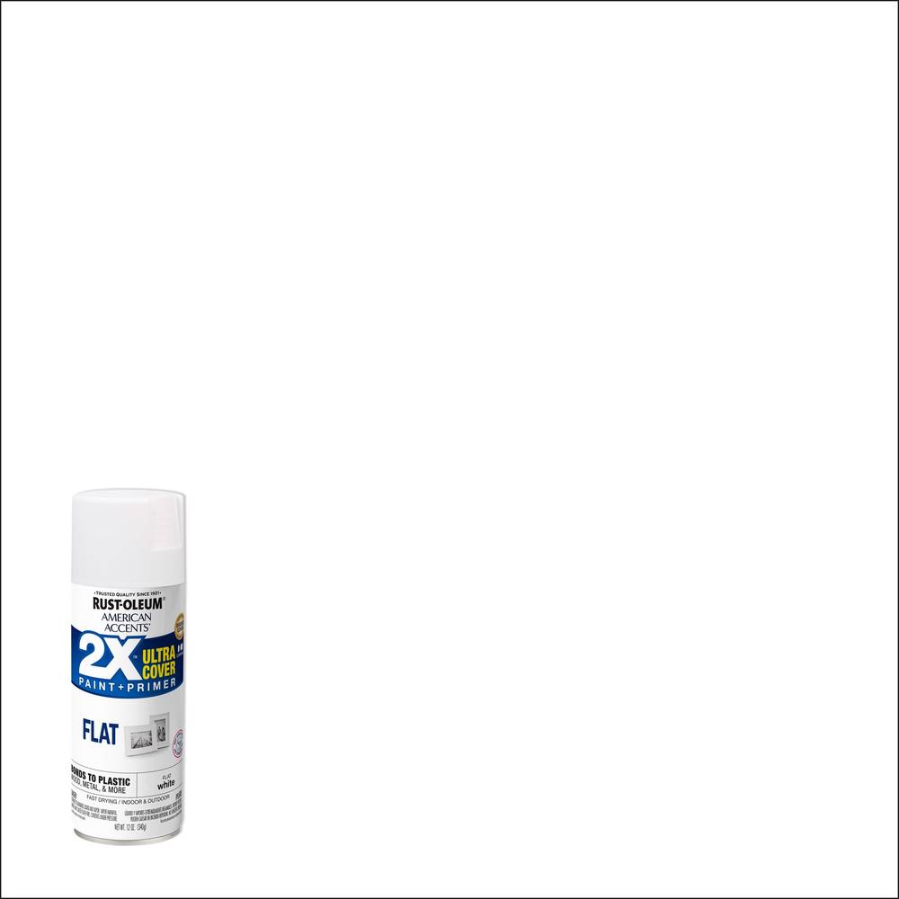 Rust-Oleum 2X Ultra Cover Flat White Spray Paint and Primer In One (NET WT. 12-oz) | 327868