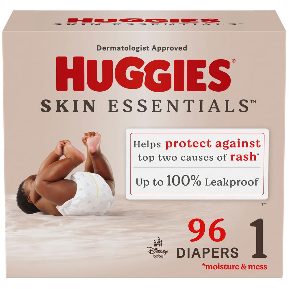 Huggies Skin Essentials Up To 100% Leak Proof Diapers, 1