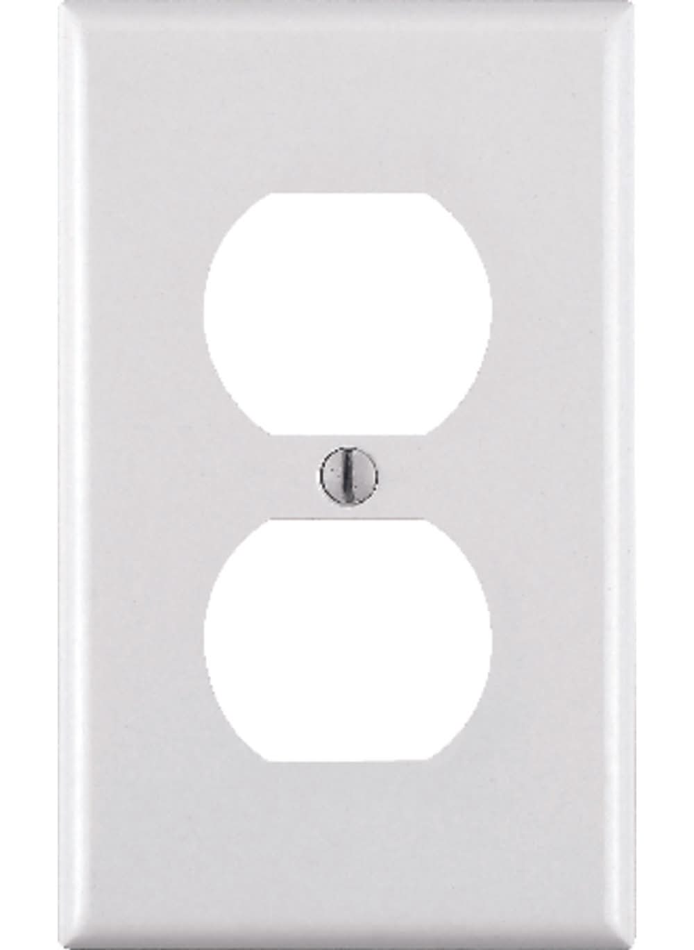 Leviton White 1 Gang Thermoset Plastic Duplex Wall Plate 1 Pk