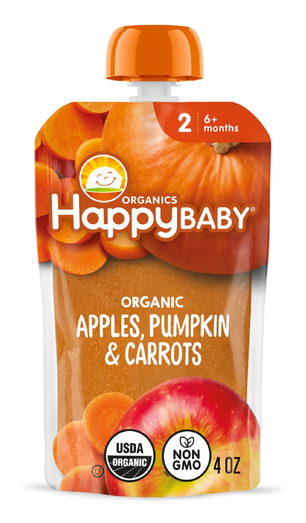 Happy Baby Apples Pumpkin & Carrots Organic Baby Food (4 oz)