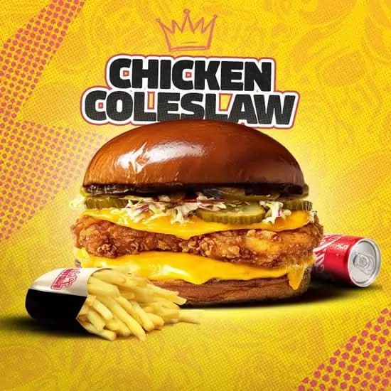 Menu Chicken Coleslaw Burger