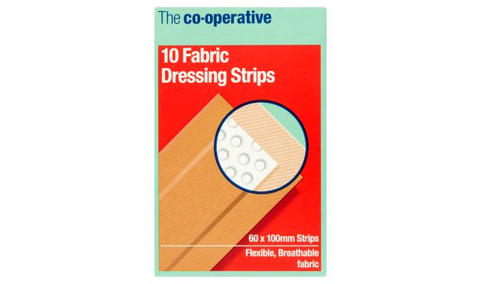 Co-op 10 Fabric Dressing Strips