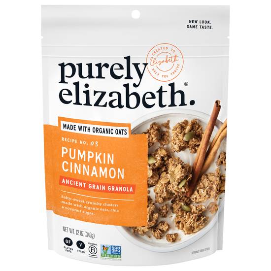 Purely Elizabeth Pumpkin Cinnamon Granola Clusters