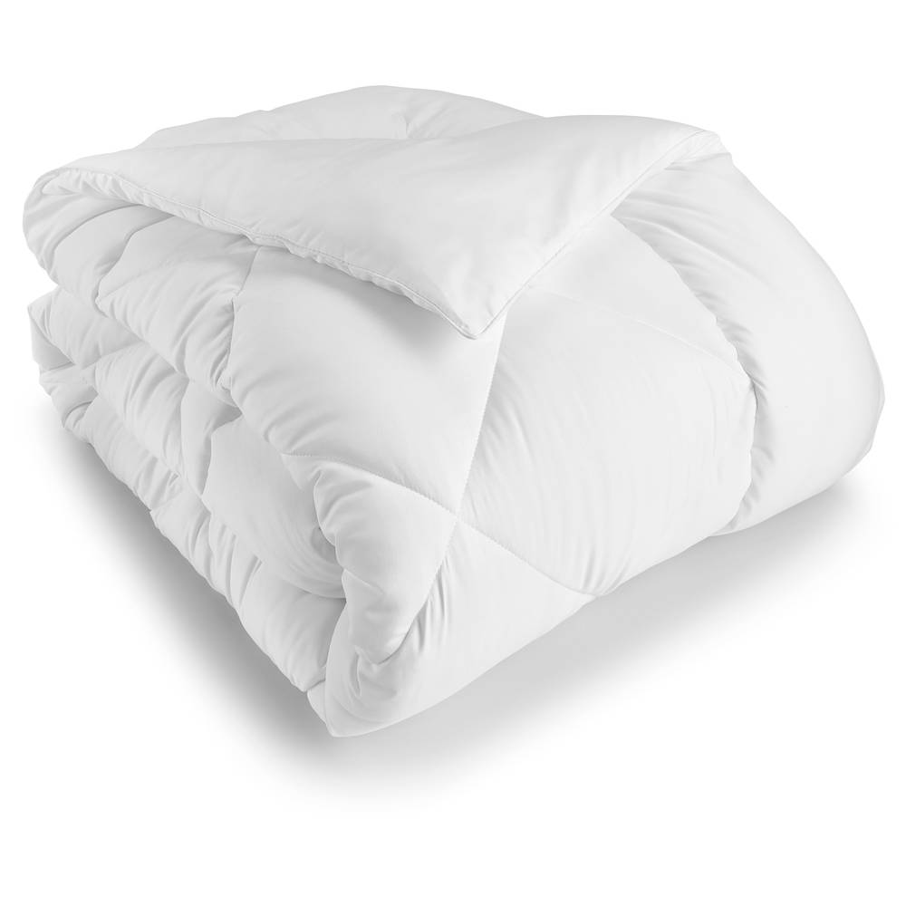 Serta White Solid Full/Queen Comforter with (Down Alternative Fill) | 1639489