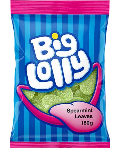 Big Lolly Candy, Spearmint Leaves (180g)