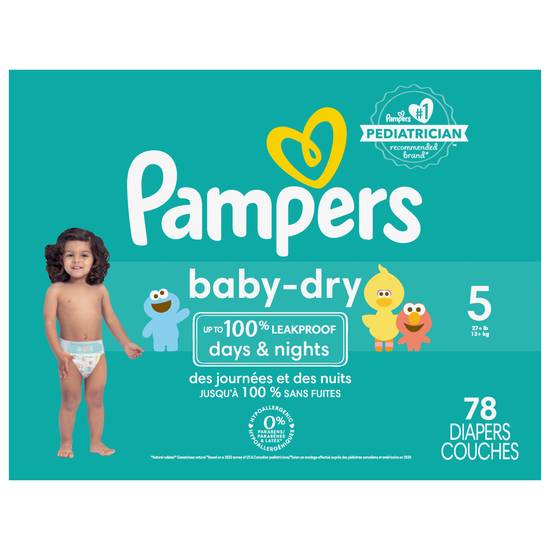 Pampers Size 5 Baby Dry Diapers (78 ct)